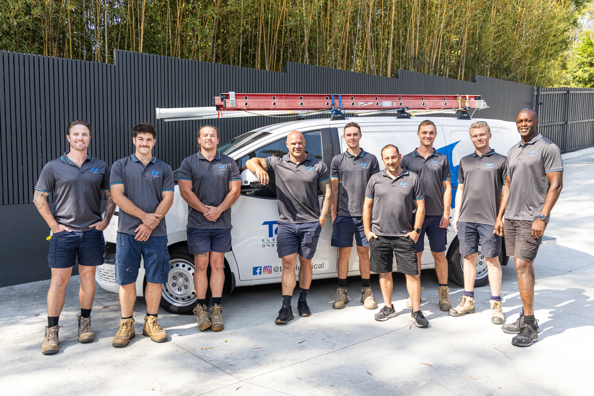 The Air Conditioning Burleigh Heads team with a service van
